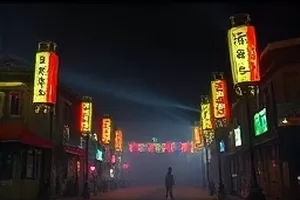 《幕后三十七度》海报，棚内布景组在灯架下施工