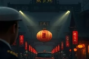《雪落长街》横版海报，南方小城老照相馆门前落雪